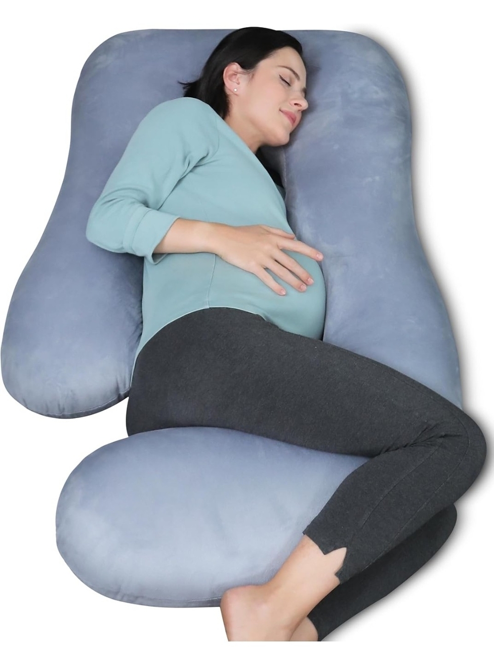 Full Body Maternity Pregnancy Support Pillow - Light Blue